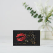 Custom - Red Glitter and Gold Business Card (Standing Front)