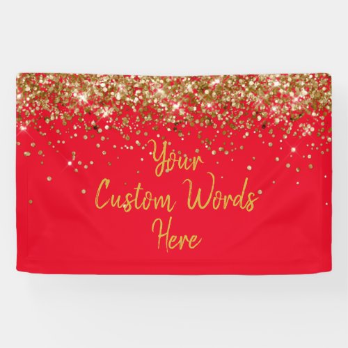 Custom Red & Gold Birthday Party Photo Booth Prop