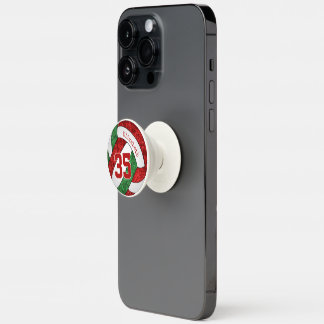 custom red green girly volleyball team colors PopSocket
