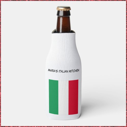 Custom Red Green  White Italian Flag Kitchen  Bottle Cooler