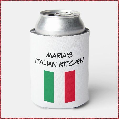 Custom Red Green  White Italian Flag Kitchen  Can Cooler