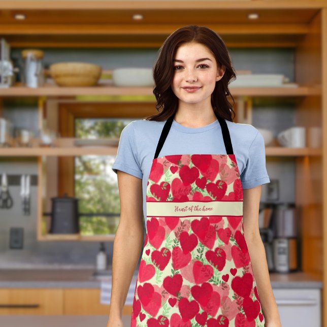 Custom Red hearts  Apron (Creator Uploaded)