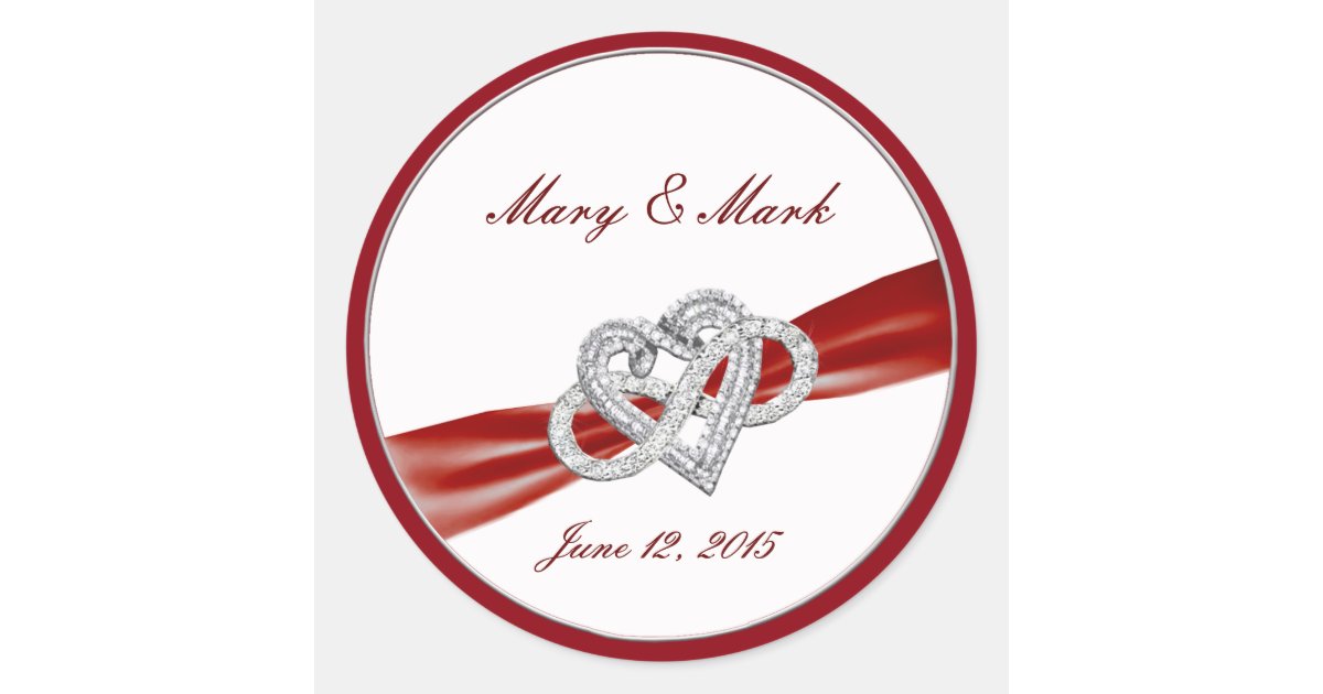 Custom Red Infinity Heart Stickers | Zazzle
