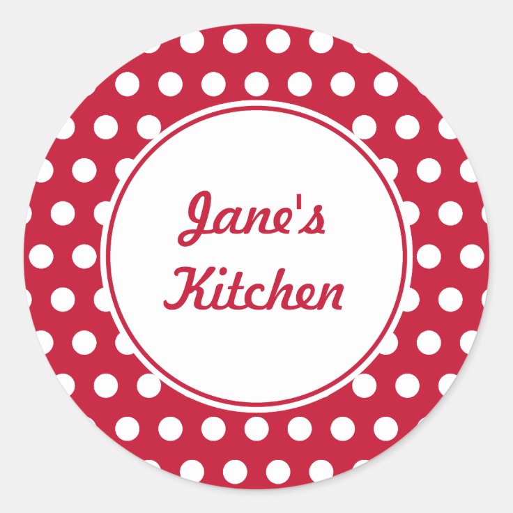 Custom Red Kitchen Stickers Zazzle