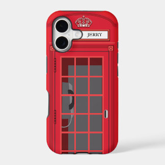 Custom Red London Phone Booth Iphone 17 Case