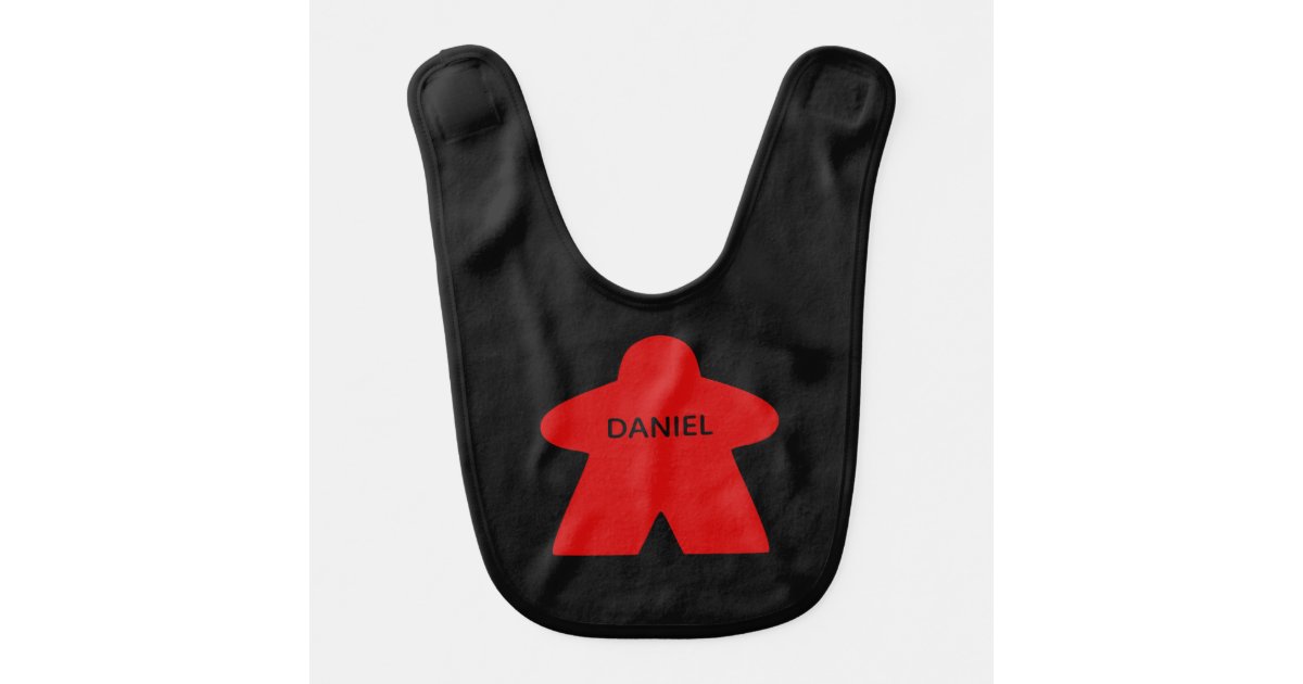Custom Red Meeple Board Game Piece Template Baby Bib Zazzle com