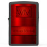 Custom Red Metallic-Look Zippo Lighter