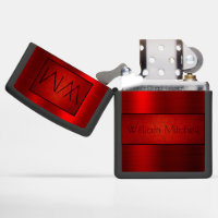 Zippo Retro Design Metallic Red Zippo Windproof Pocket Lighter