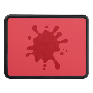 Custom Red on Red Splash Trailer Hitch Cover