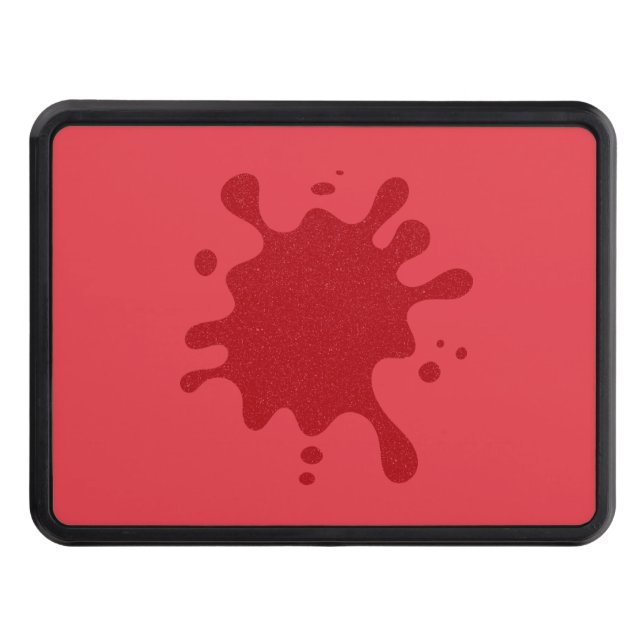 Custom Red on Red Splash Trailer Hitch Cover (Front)