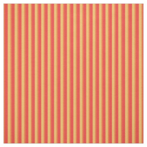 Custom Red Orange Yellow Striped Pattern Fabric