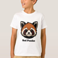 Custom Red Panda Youth T-Shirt (name and number)