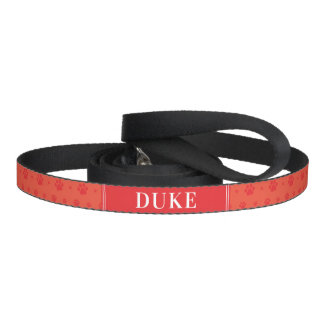 Custom Red Paws Dog Leash