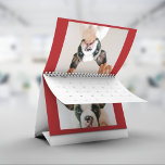 Custom Red Pet Photo  Calendar<br><div class="desc">Celebrate your pet all year long with this adorable Custom Pet Photo Calendar featuring a bold red background, clean white frame, and modern scrapbook-style glitter tape accent. Perfect for showcasing your dog, cat, or any furry friend in a stylish and playful way. This personalized photo calendar makes a thoughtful Christmas...</div>