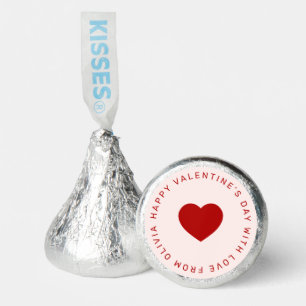 Custom red pink simple  VALENTINE’S DAY  Hershey®'s Kisses®