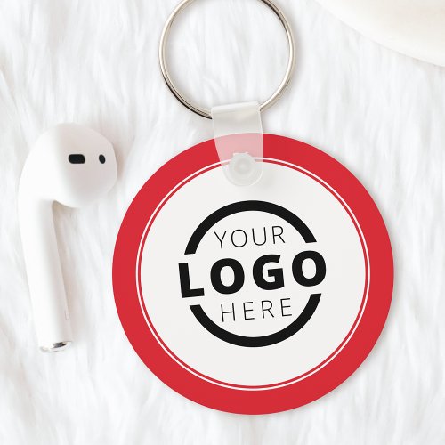 Custom Red Promotional Business Logo Branded Keychain