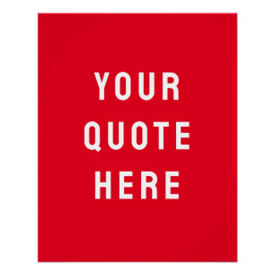 Custom Red Quote Art Personalized Wall Artwork Poster