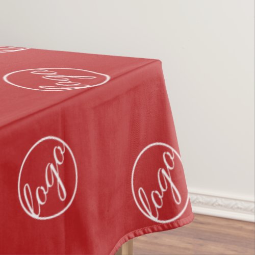 Custom Red Restaurant Trade Show Logo Business Tablecloth