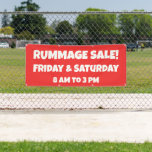Custom Red Rummage Sale Banner
