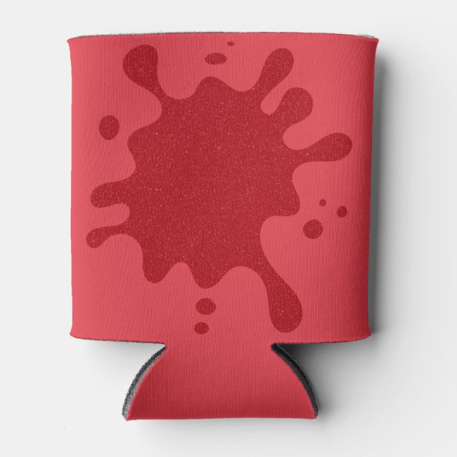 Custom Red Splash Can Cooler (Front)