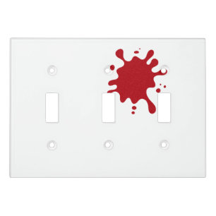 Custom Red Splash Triple Switch Cover