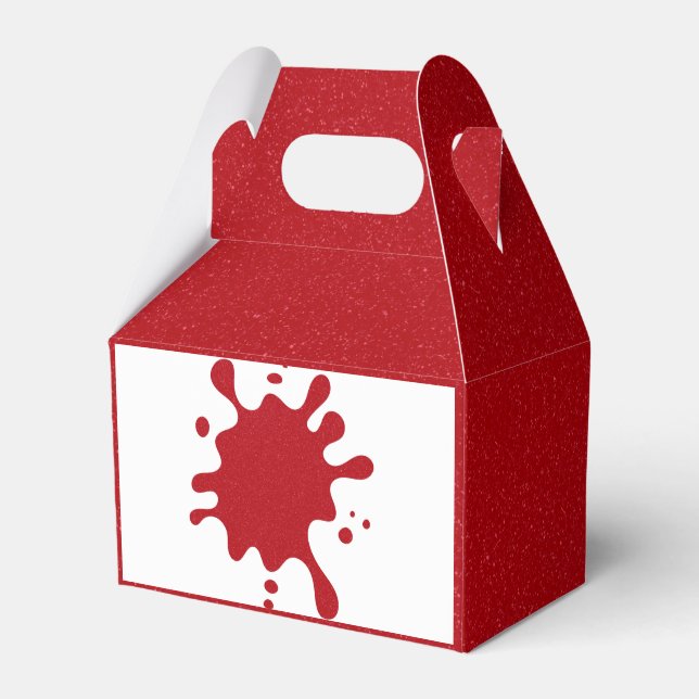 Custom Red Splatter Favor Box (Noise Effect) (Front Side)