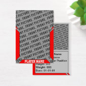 Custom Red Sports Trading Card (Desk)