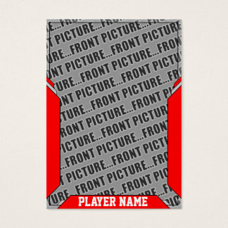 Custom Red Sports Trading Card