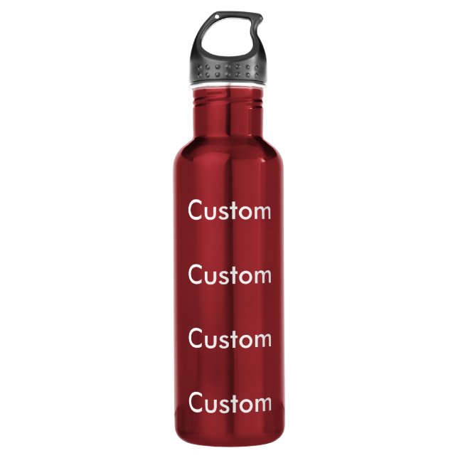 Custom RED Stainless Steel 24oz Water Bottle (Front)