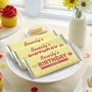 Custom Red Stick of Butter Birthday Party Candy Hershey Bar Favors