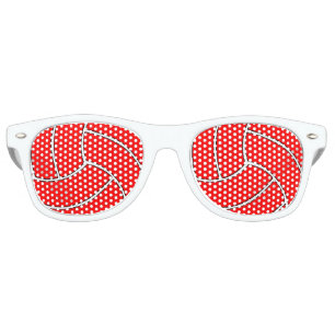 Custom Red Volleyball Party Sunglasses