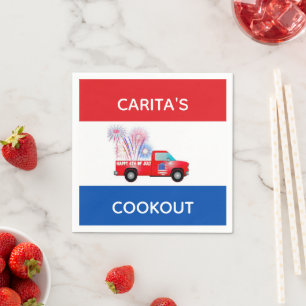Custom Red, White and Blue Napkins