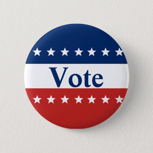 Custom Red White and Blue Vote with White Stars Button