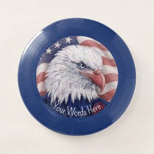 Custom Red White Blue Eagle Stars and Stripes Flag Wham-O Frisbee