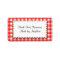 Custom Red White Country Plaid Canning Labels