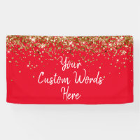 Custom Red White & Gold Birthday Party Photo Booth