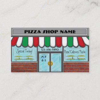 Custom Red White Green Pizza Business Cards by ProfessionalOffice at Zazzle
