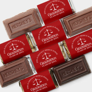 Custom Red White Law School Graduation Party Hershey's Miniatures