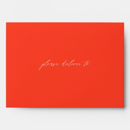 Custom Red White Merry Christmas Return Address Envelope