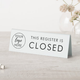 Custom Register Open or Closed Company Logo Table Tent