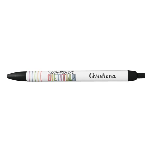 Custom Registered Dietitian Cute Colorful RD Pen (Front)