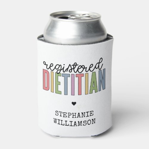 Custom Registered Dietitian Multicolored RD Can Cooler