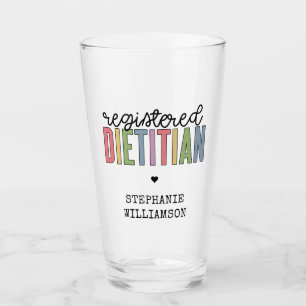 Custom Registered Dietitian Multicolored RD Glass