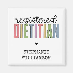 Custom Registered Dietitian Multicolored RD  Magnet