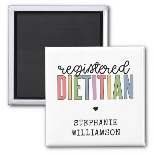 Custom Registered Dietitian Multicolored RD  Magnet