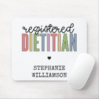 Custom Registered Dietitian Multicolored RD Mouse Pad