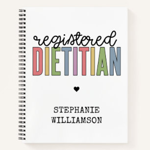 Custom Registered Dietitian Multicolored RD Notebook