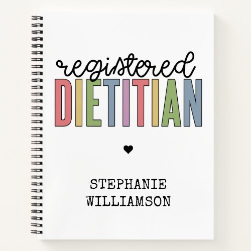 Custom Registered Dietitian Multicolored RD Notebook