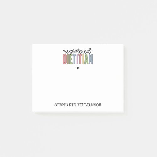 Custom Registered Dietitian Multicolored RD Post_it Notes