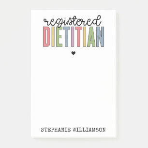 Custom Registered Dietitian Multicolored RD Post-it Notes